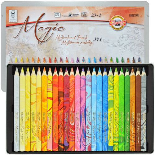 Lápis de Cor 3 em 1 Multicolorido 23 Cores 3408